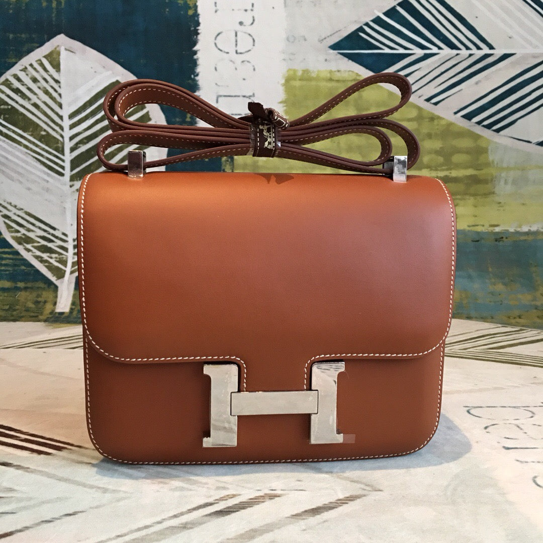 Hermes Constance Shoulder Bag 24cm Brown