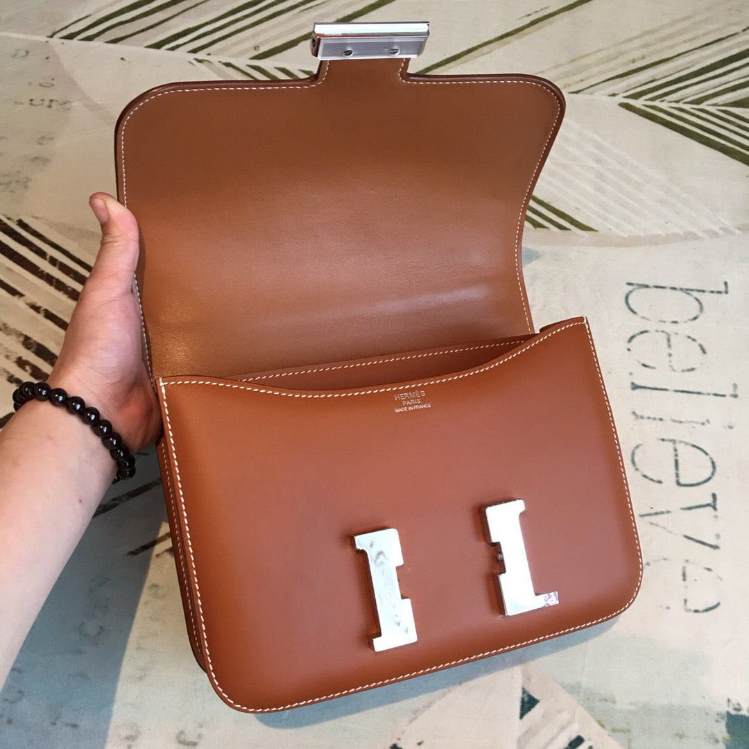 Hermes Constance Shoulder Bag 24cm Brown