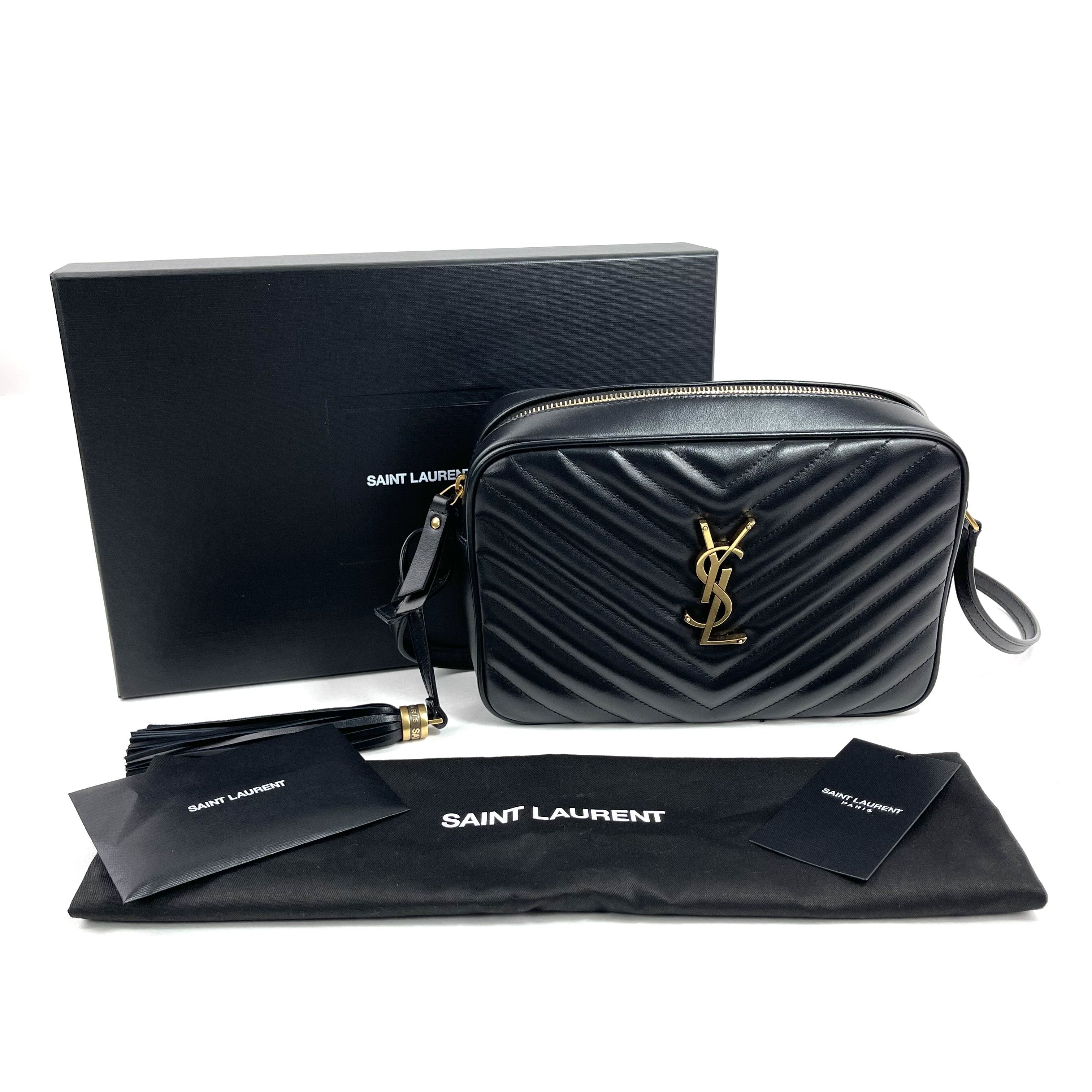 SAINT LAURENT Medium Monogram Lou Camera w/Gold