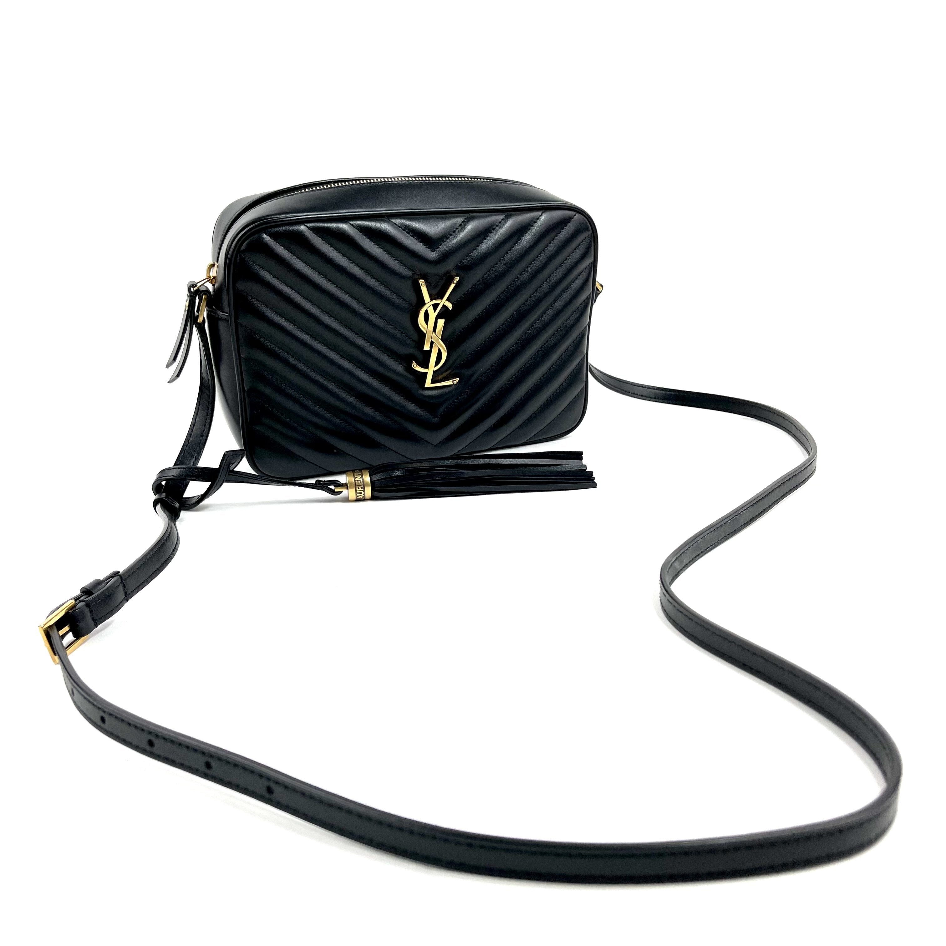 SAINT LAURENT Medium Monogram Lou Camera w/Gold