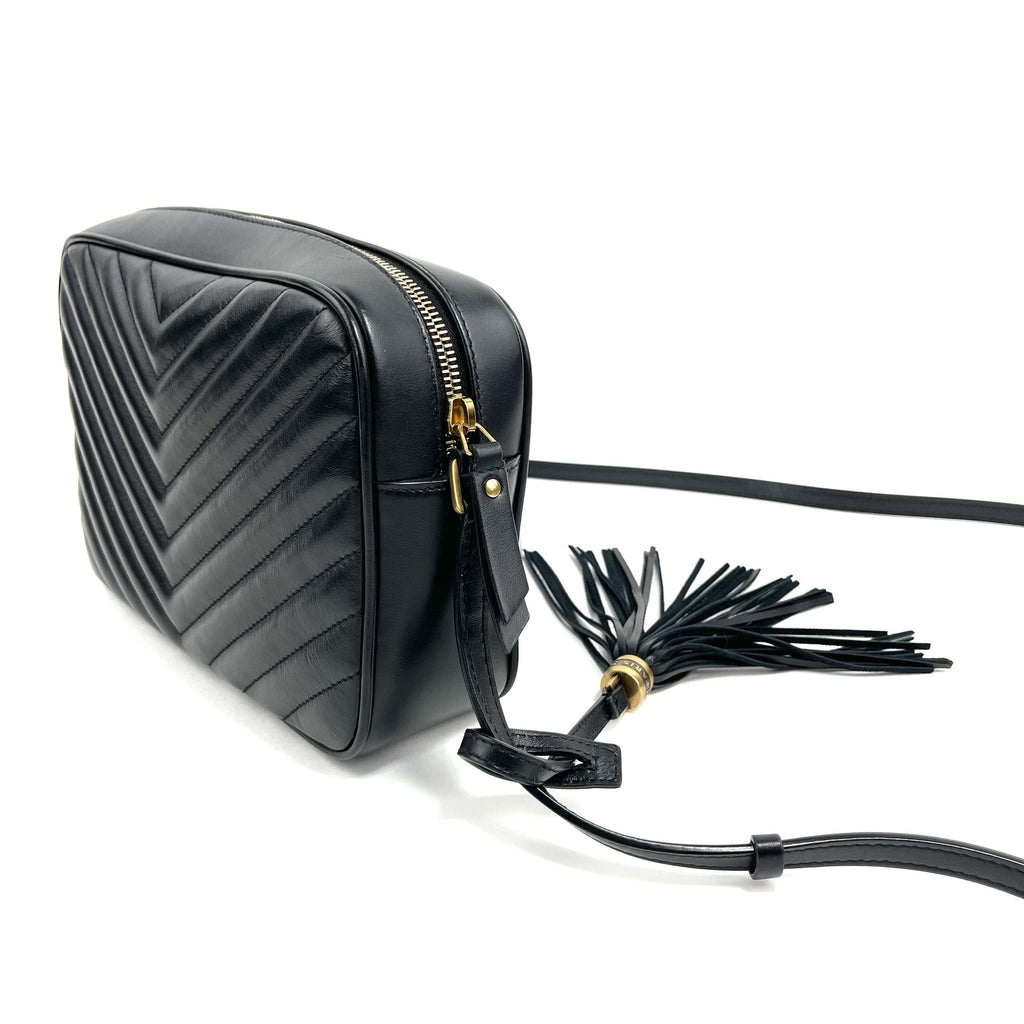SAINT LAURENT Medium Monogram Lou Camera w/Gold