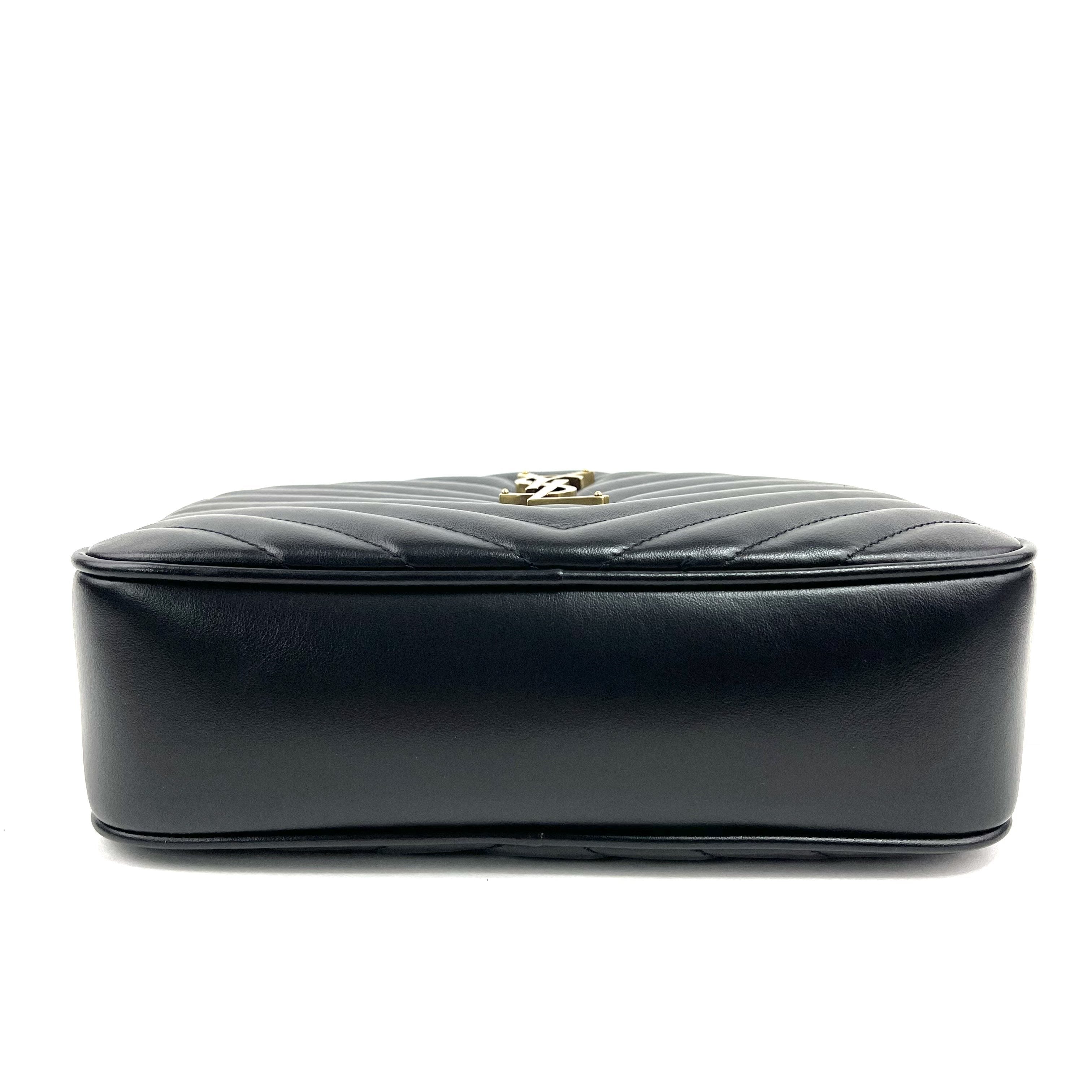 SAINT LAURENT Medium Monogram Lou Camera w/Gold
