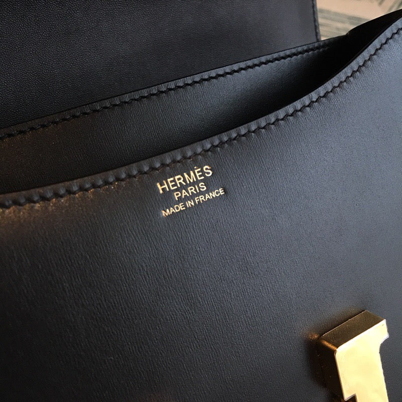 Hermes Constance Shoulder Bag 24cm Black
