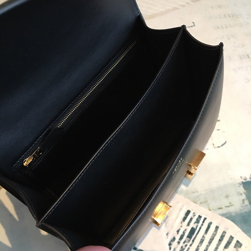 Hermes Constance Shoulder Bag 24cm Black