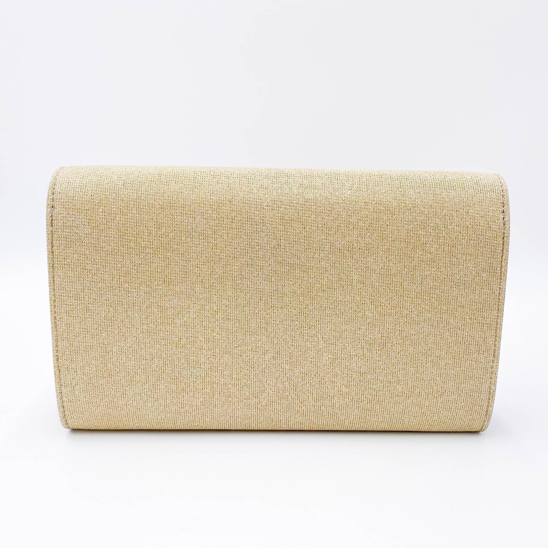 Saint Laurent Monogram Kate Chain Wallet Medium WOC Sparkle Gold