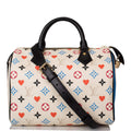 Louis Vuitton White Game On Speedy Bandouliere 25