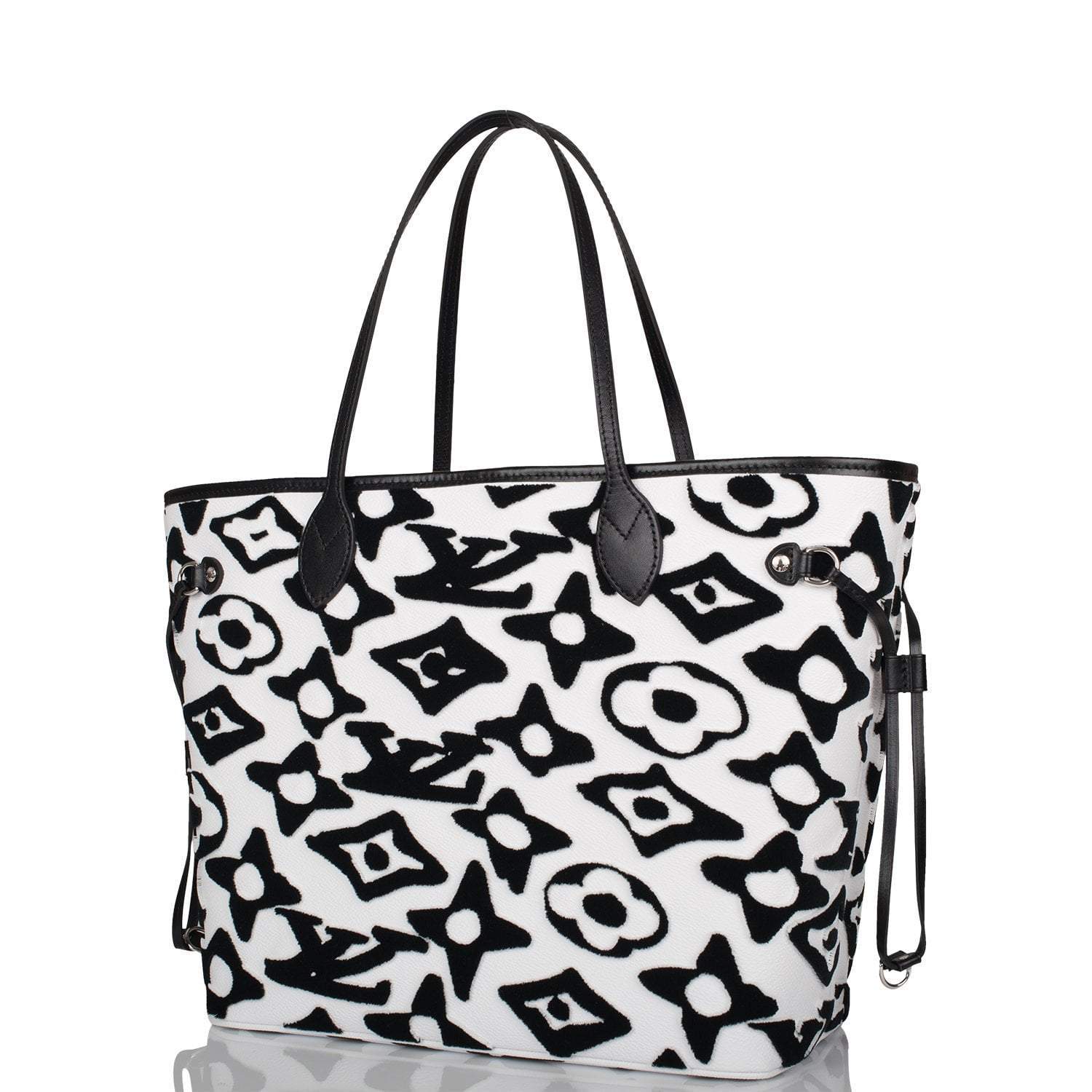 Louis Vuitton x UF Black and White Tufted Monogram Neverfull MM