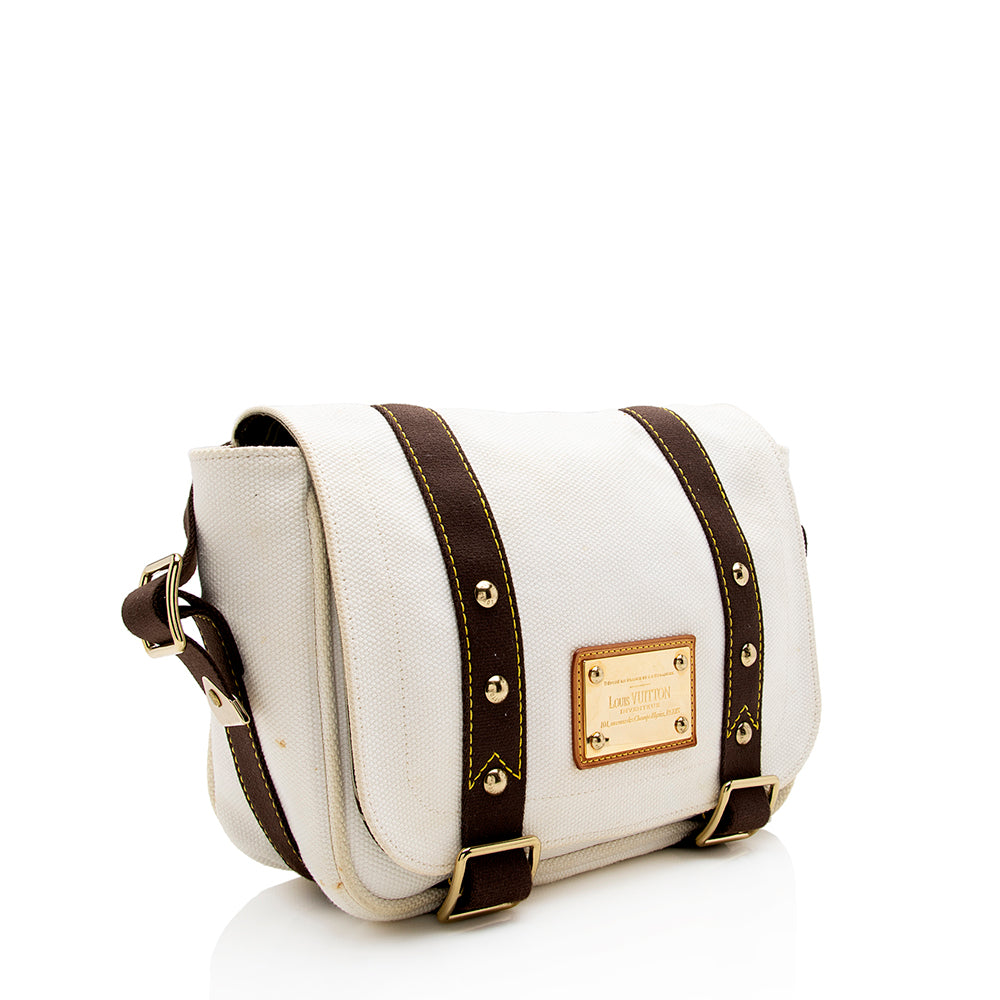 Louis Vuitton Canvas Antigua Besace Messenger Bag (SHF-15804)