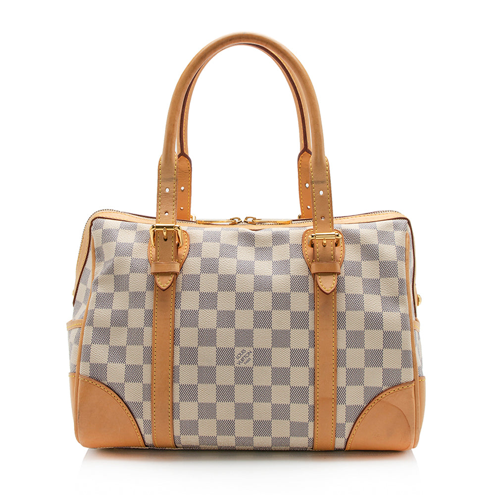 Louis Vuitton Damier Azur Berkeley Satchel (SHF-13102)