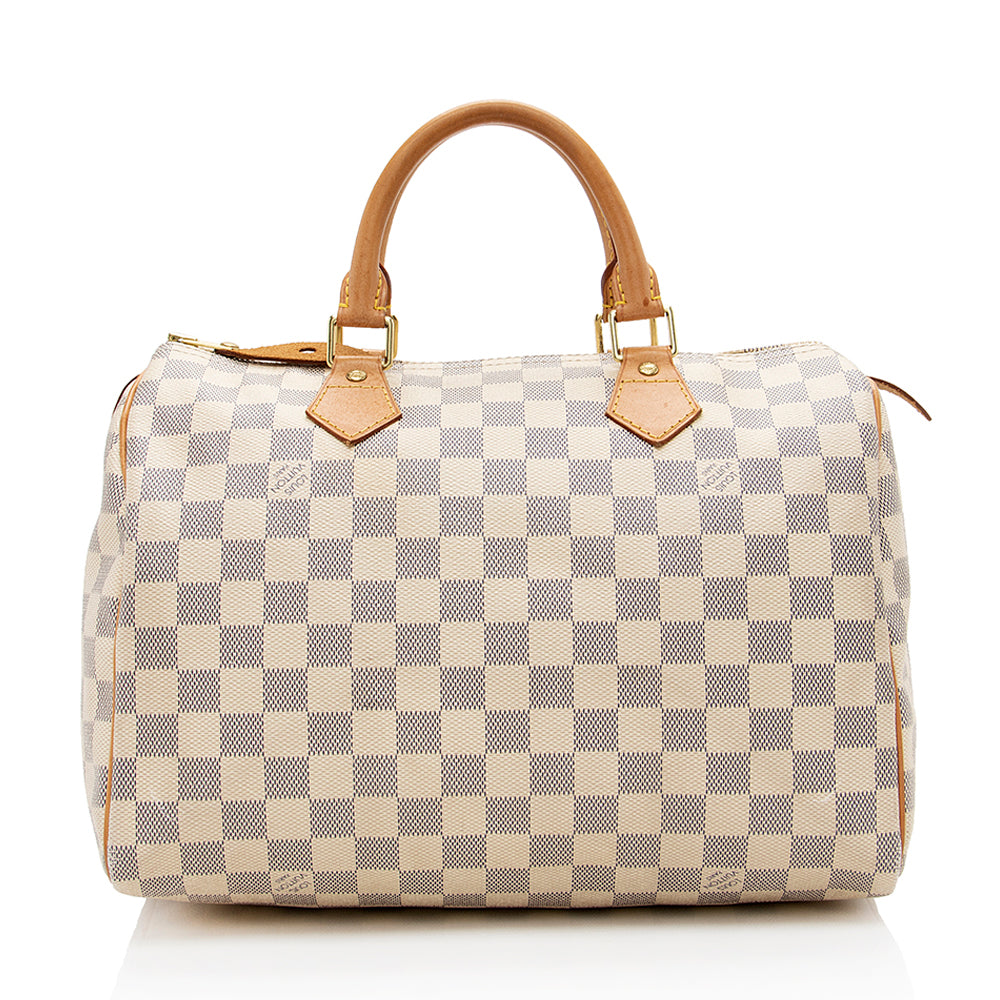 Louis Vuitton Damier Azur Speedy 30 Satchel (SHF-17043)
