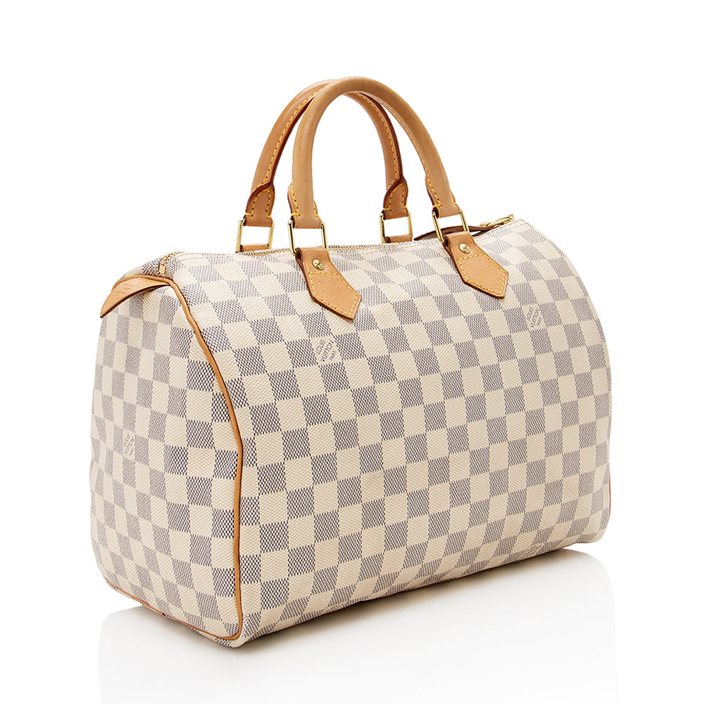 Louis Vuitton Damier Azur Speedy 30 Satchel (SHF-17043)