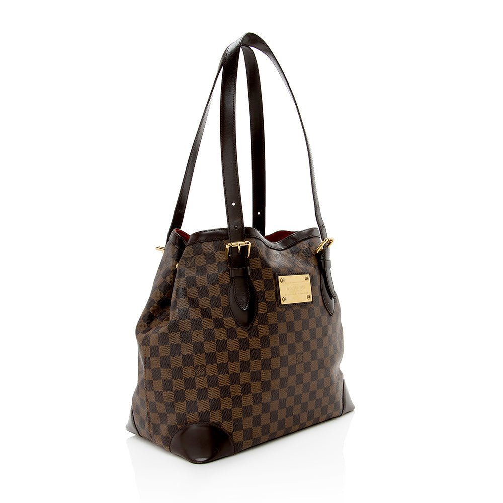Louis Vuitton Damier Ebene Hampstead GM Tote (SHF-15485)