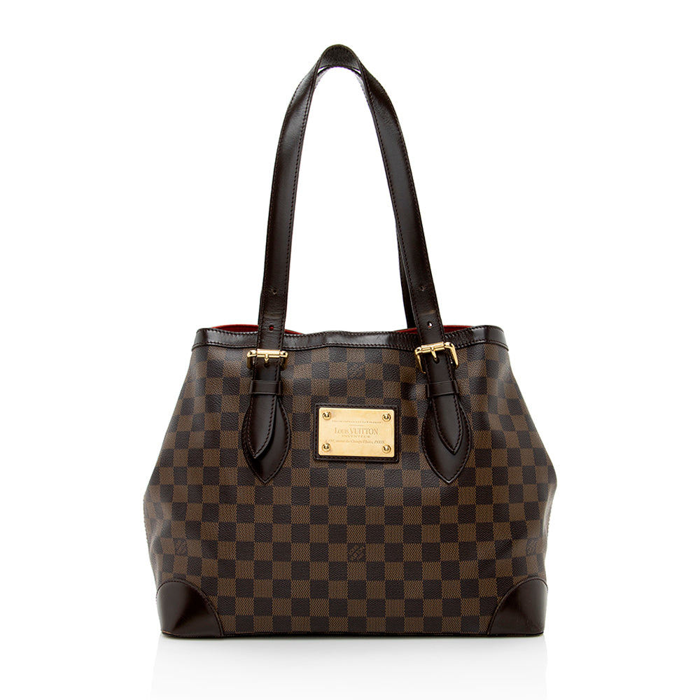 Louis Vuitton Damier Ebene Hampstead MM Tote (SHF-18016)