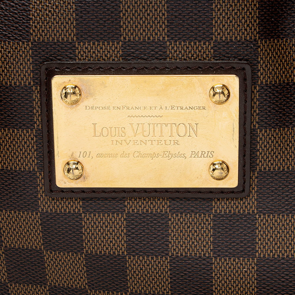 Louis Vuitton Damier Ebene Hampstead MM Tote (SHF-18016)