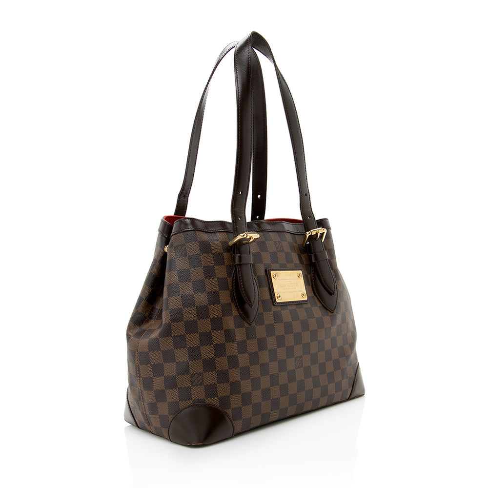 Louis Vuitton Damier Ebene Hampstead MM Tote (SHF-18016)