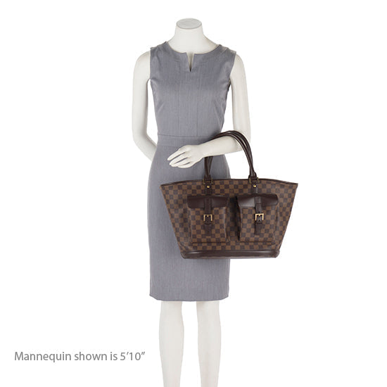 Louis Vuitton Damier Ebene Manosque GM Tote (SHF-14599)