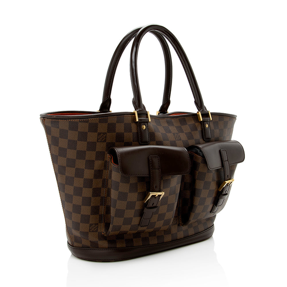 Louis Vuitton Damier Ebene Manosque GM Tote (SHF-14599)