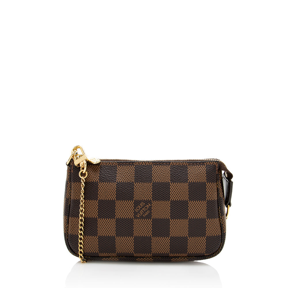 Louis Vuitton Damier Ebene Mini Pochette Accessoires (SHF-17566)