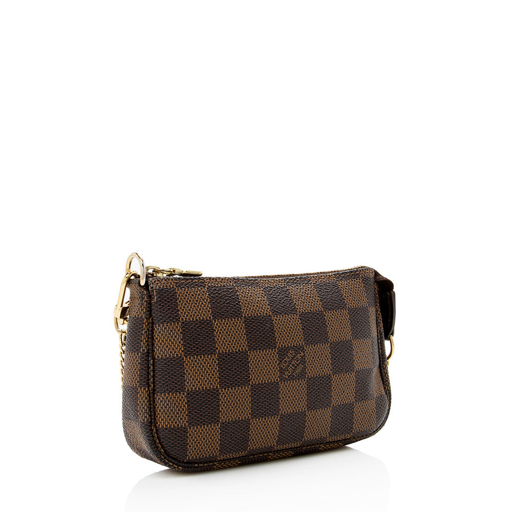Louis Vuitton Damier Ebene Mini Pochette Accessoires (SHF-15739)