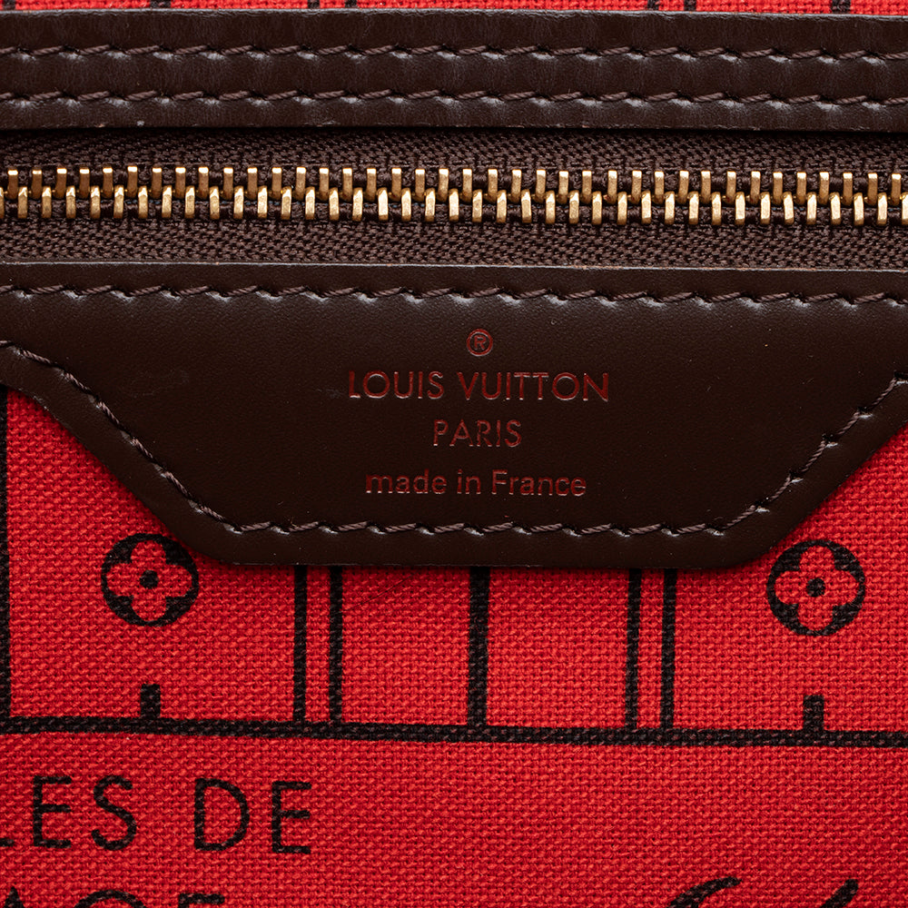 Louis Vuitton Damier Ebene Neverfull MM Tote (SHF-17060)
