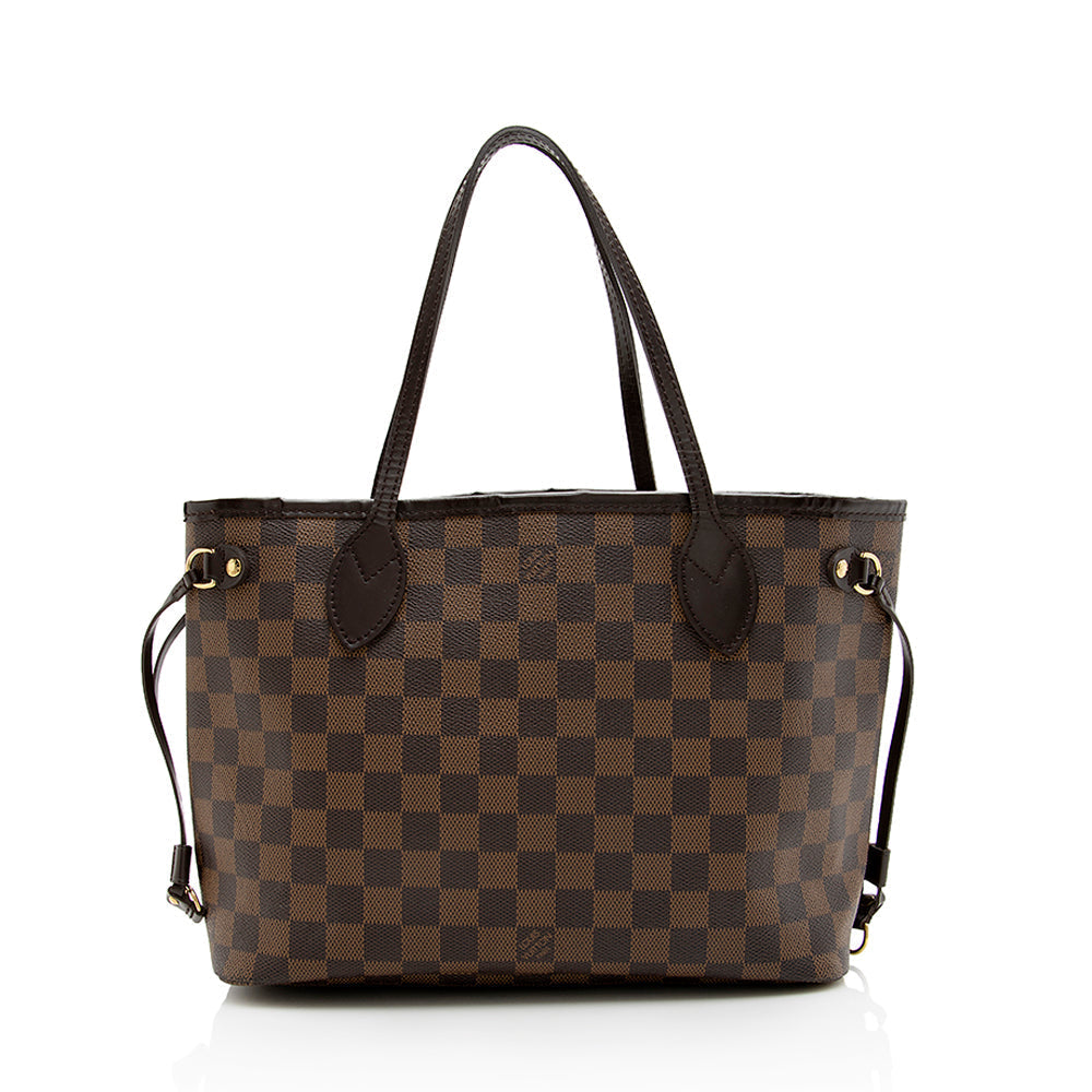 Louis Vuitton Damier Ebene Neverfull PM Tote (SHF-18296)