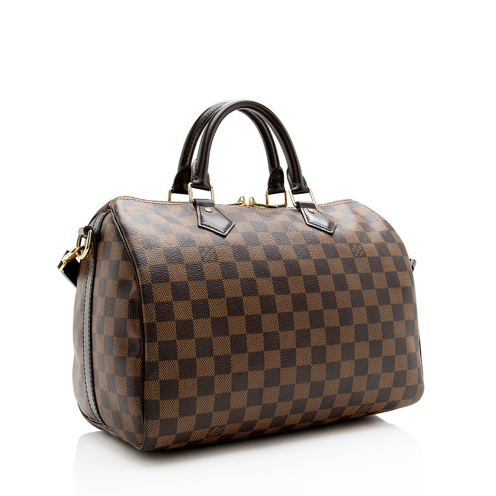 Louis Vuitton Damier Ebene Speedy Bandouliere 30 Satchel (SHF-18286)