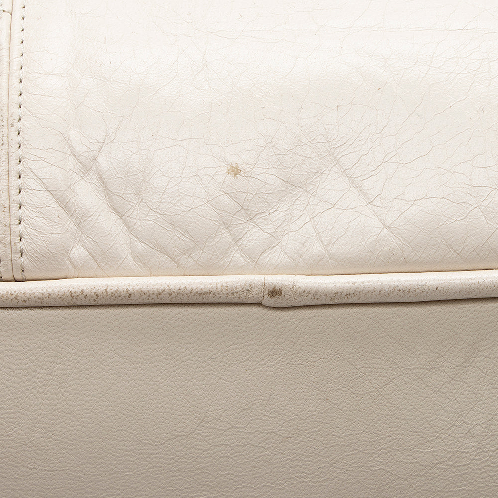 Louis Vuitton Leather Limited Edition Riveting Satchel (SHF-15156)