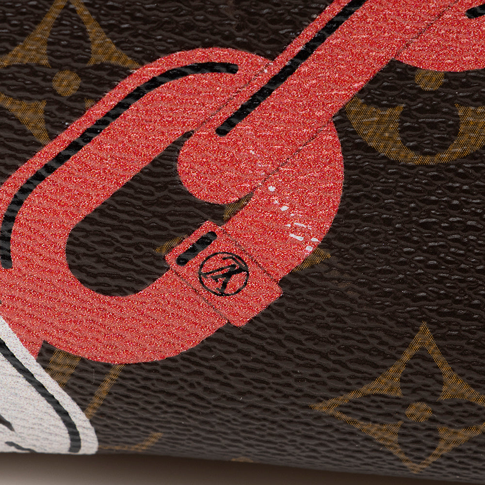 Louis Vuitton Limited Edition Monogram Canvas Chain Flower Speedy 30 Satchel (SHF-18397)