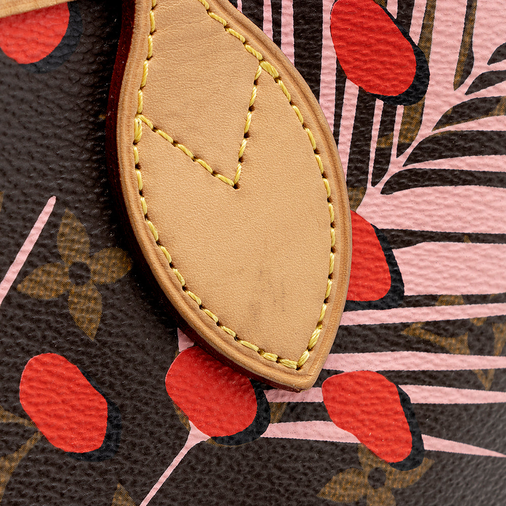Louis Vuitton Limited Edition Monogram Canvas Jungle Dots Neverfull MM Tote (SHF-16231)