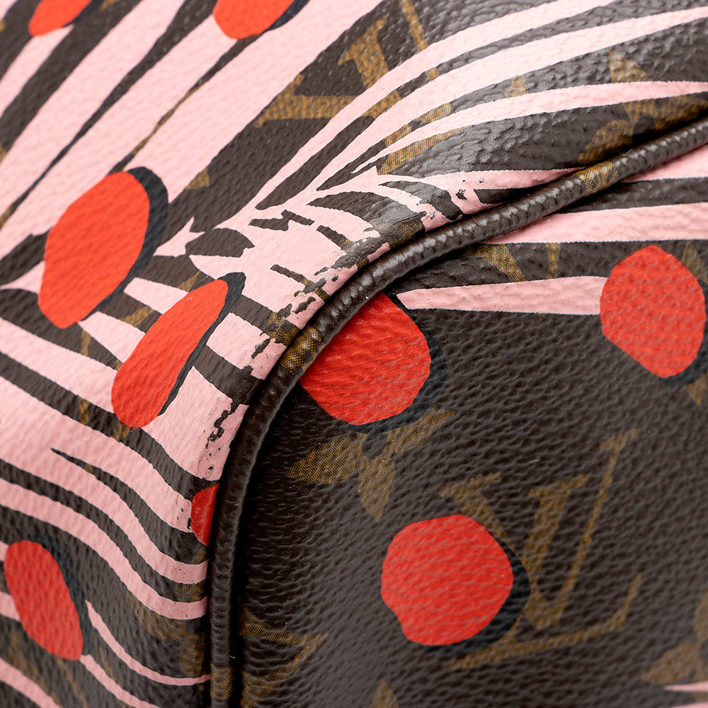 Louis Vuitton Limited Edition Monogram Canvas Jungle Dots Neverfull MM Tote (SHF-16231)