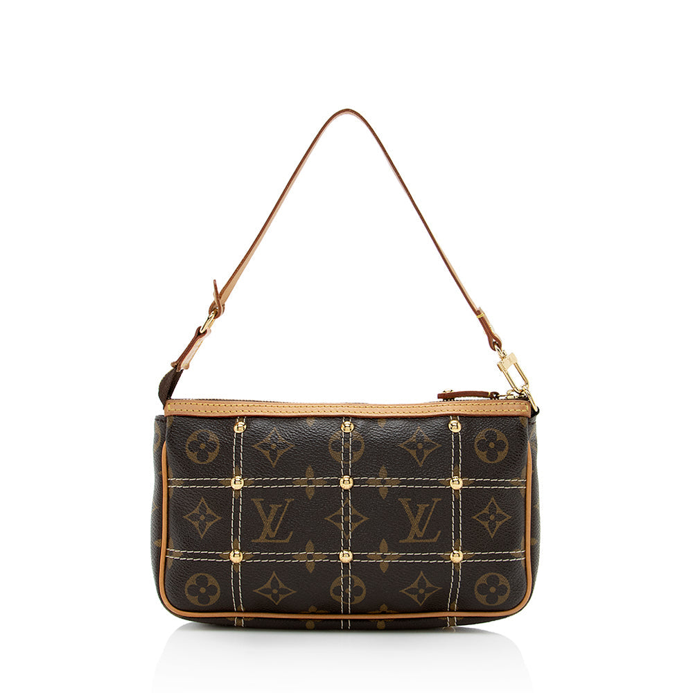 Louis Vuitton Limited Edition Monogram Canvas Riveting Pochette Accessoires (SHF-18325)
