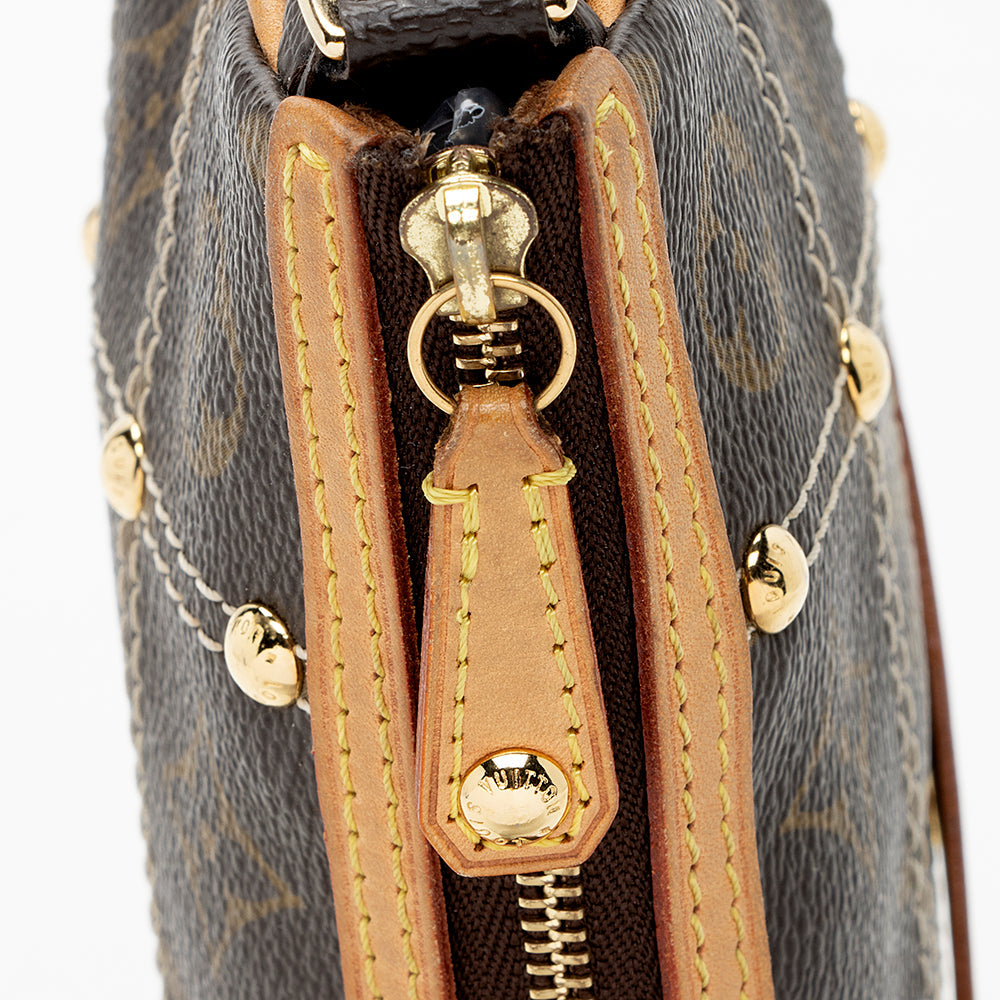 Louis Vuitton Limited Edition Monogram Canvas Riveting Pochette Accessoires (SHF-18325)
