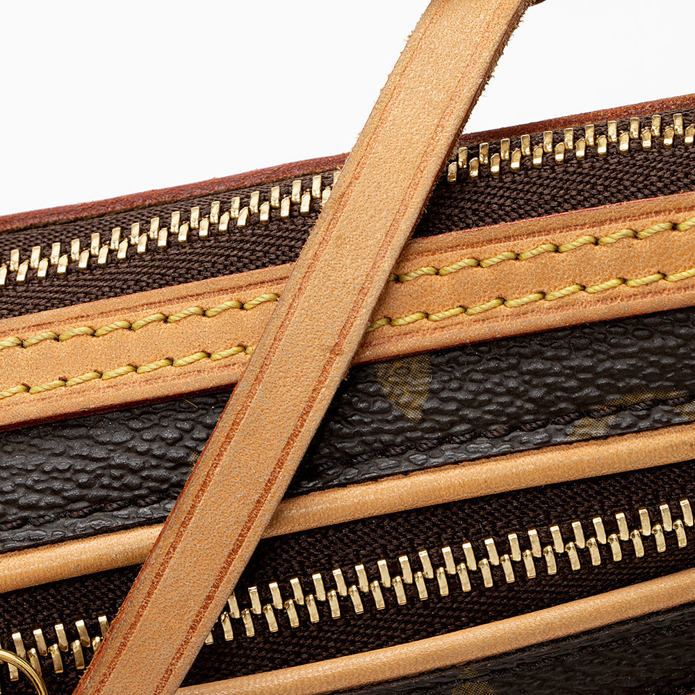 Louis Vuitton Limited Edition Monogram Canvas Riveting Pochette Accessoires (SHF-18325)