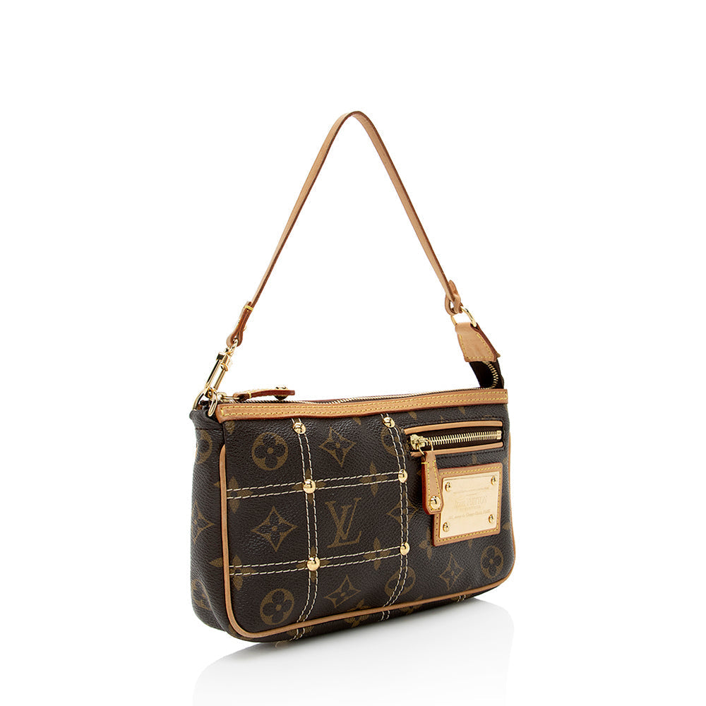 Louis Vuitton Limited Edition Monogram Canvas Riveting Pochette Accessoires (SHF-18325)
