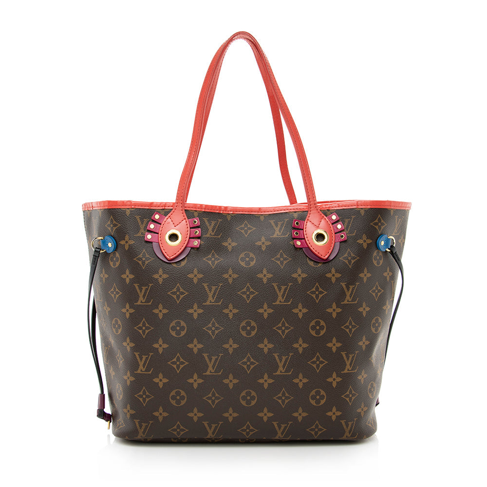 Louis Vuitton Limited Edition Monogram Canvas Totem Neverfull MM Tote (SHF-16110)