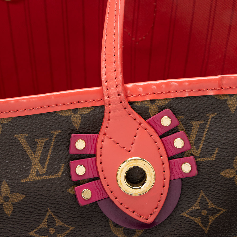 Louis Vuitton Limited Edition Monogram Canvas Totem Neverfull MM Tote (SHF-16110)