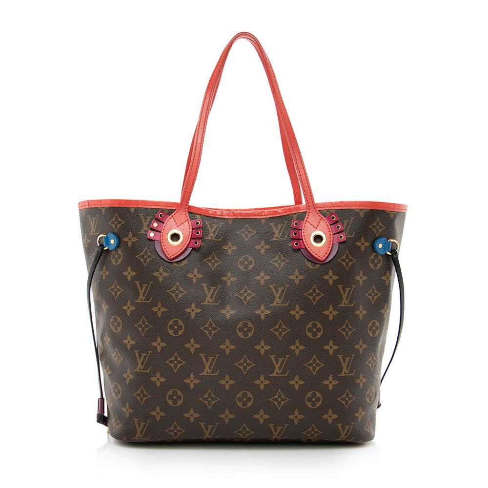 Louis Vuitton Limited Edition Monogram Canvas Totem Neverfull MM Tote (SHF-16110)