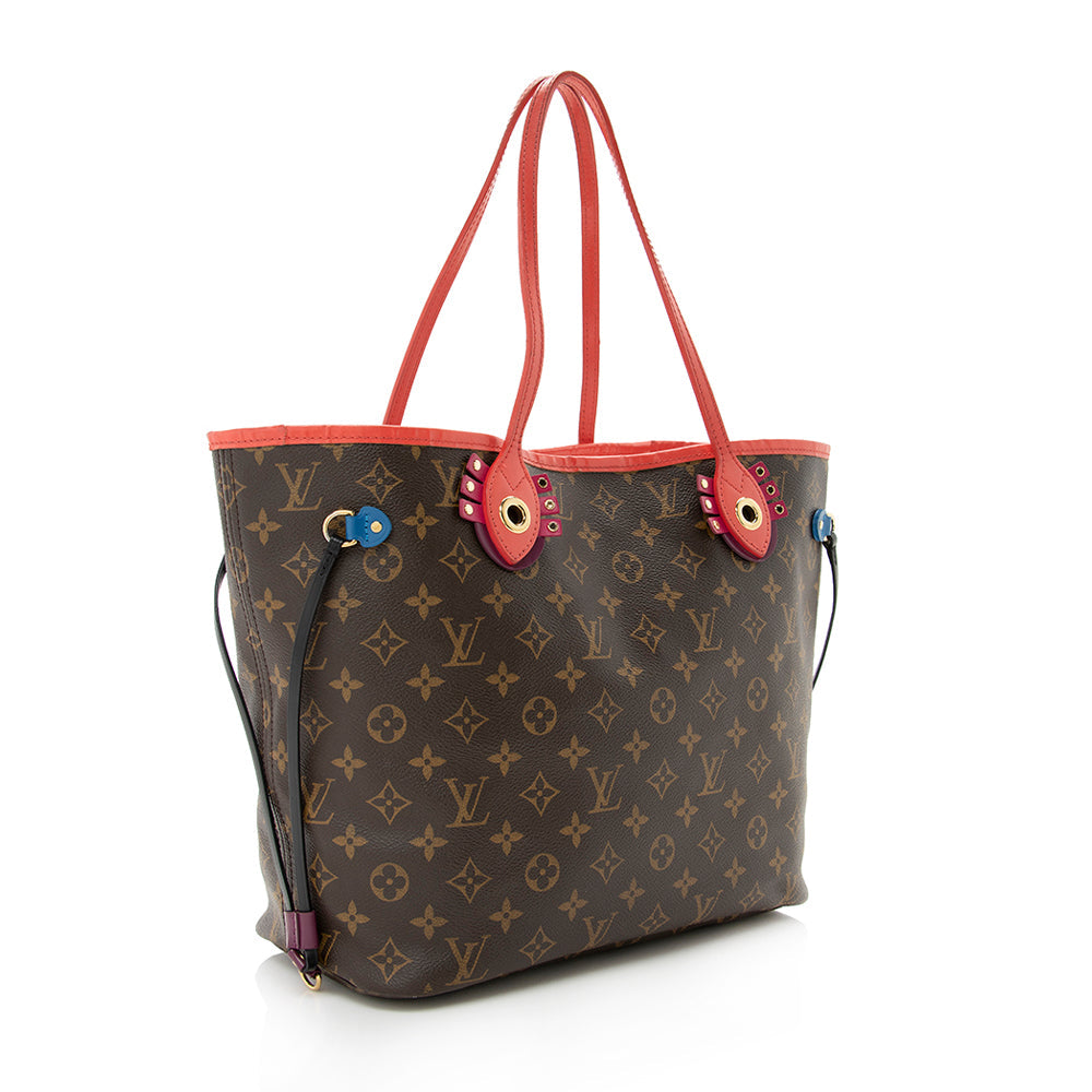 Louis Vuitton Limited Edition Monogram Canvas Totem Neverfull MM Tote (SHF-16110)