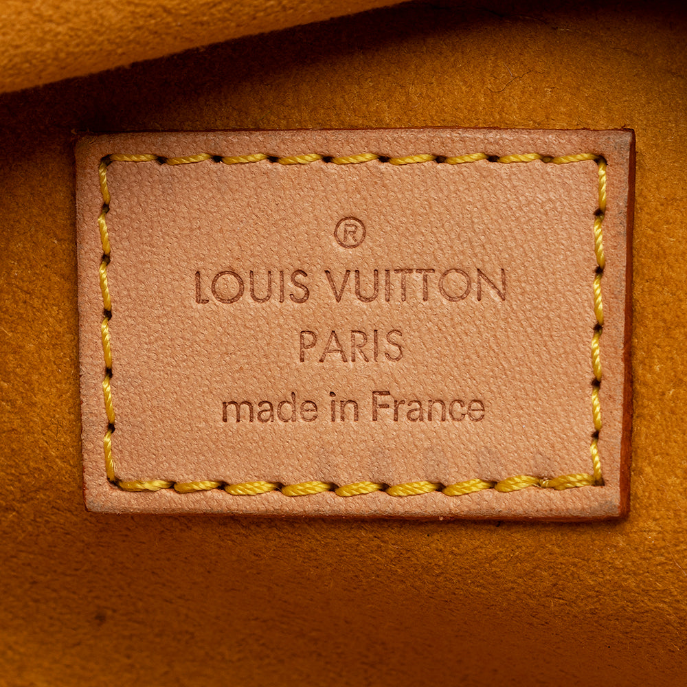 Louis Vuitton Limited Edition Monogram Denim Porte Epaule Raye GM Satchel (SHF-18305)