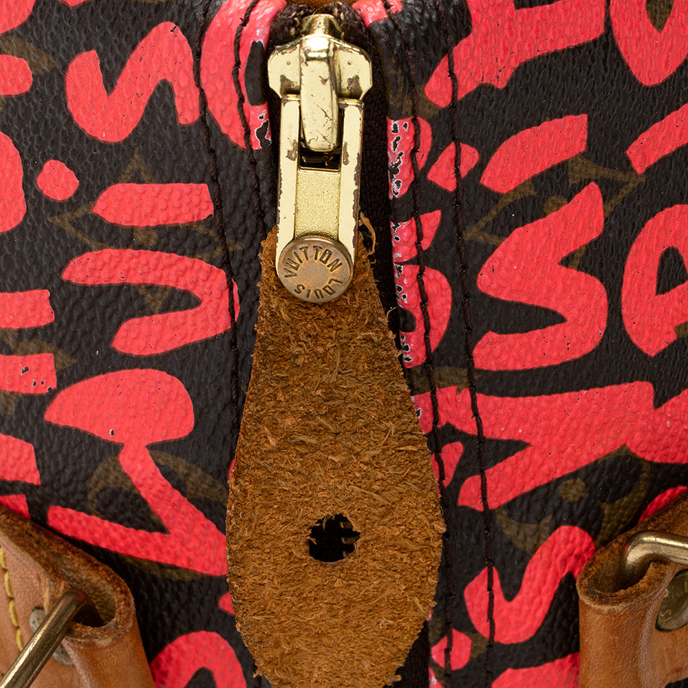 Louis Vuitton Limited Edition Monogram Graffiti Speedy 30 Satchel (SHF-18313)