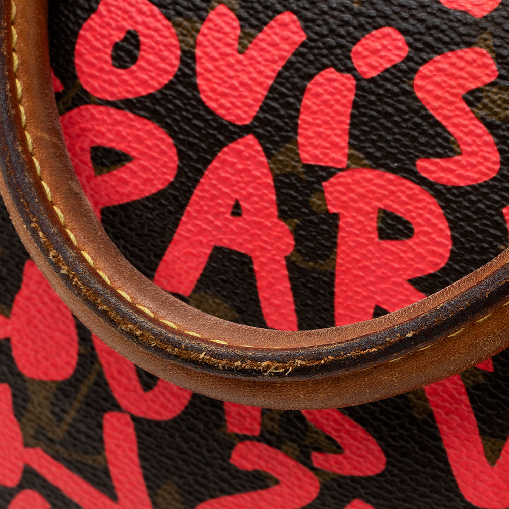 Louis Vuitton Limited Edition Monogram Graffiti Speedy 30 Satchel (SHF-18313)