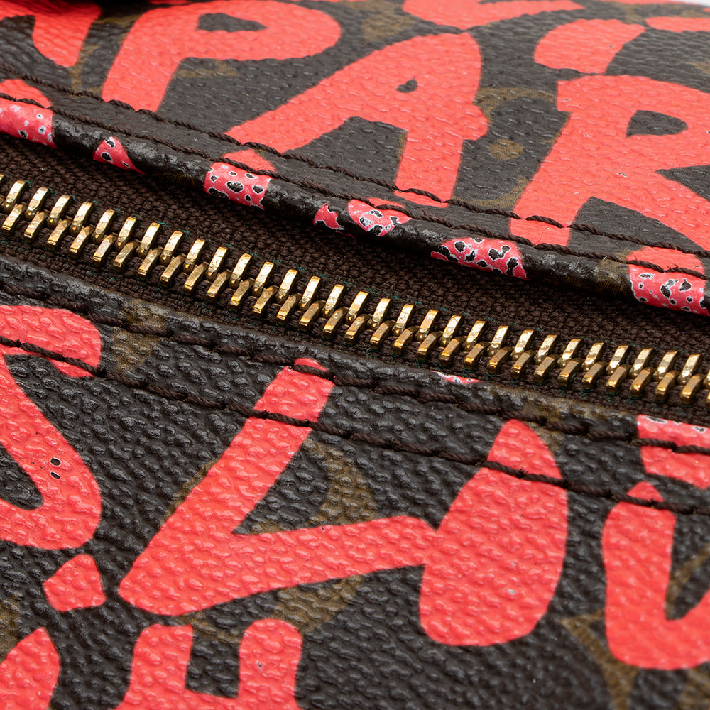 Louis Vuitton Limited Edition Monogram Graffiti Speedy 30 Satchel (SHF-18313)