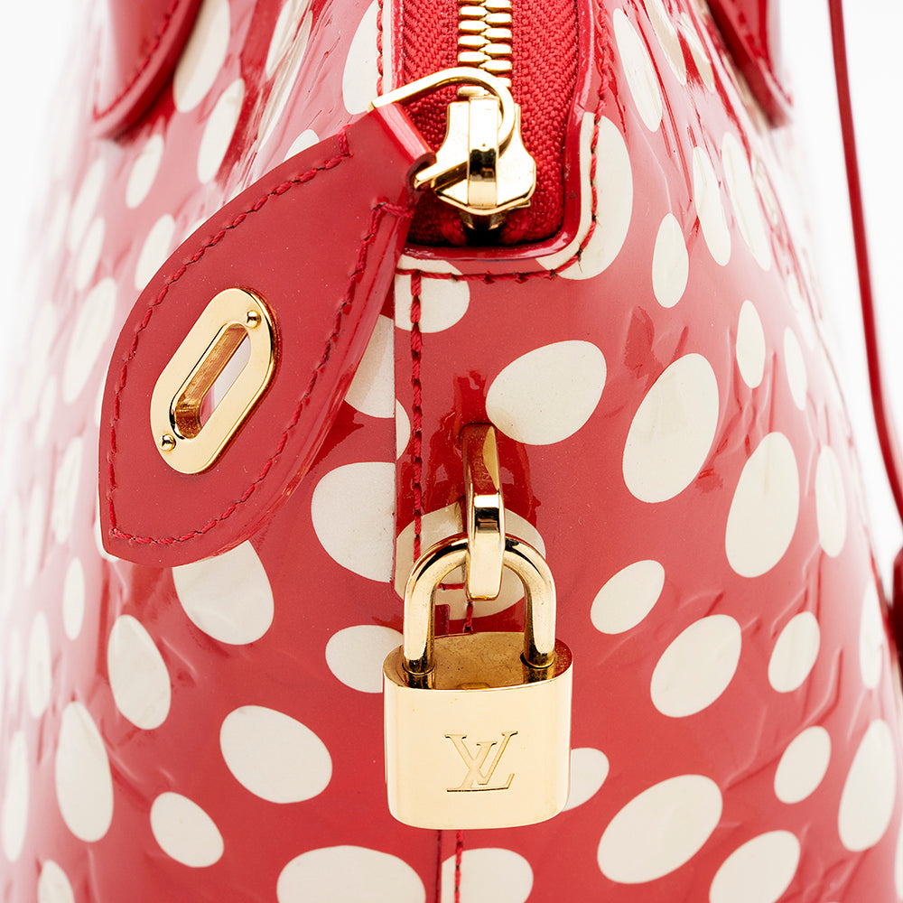 Louis Vuitton Limited Edition Monogram Vernis Dots Infinity Lockit MM Satchel (SHF-15344)