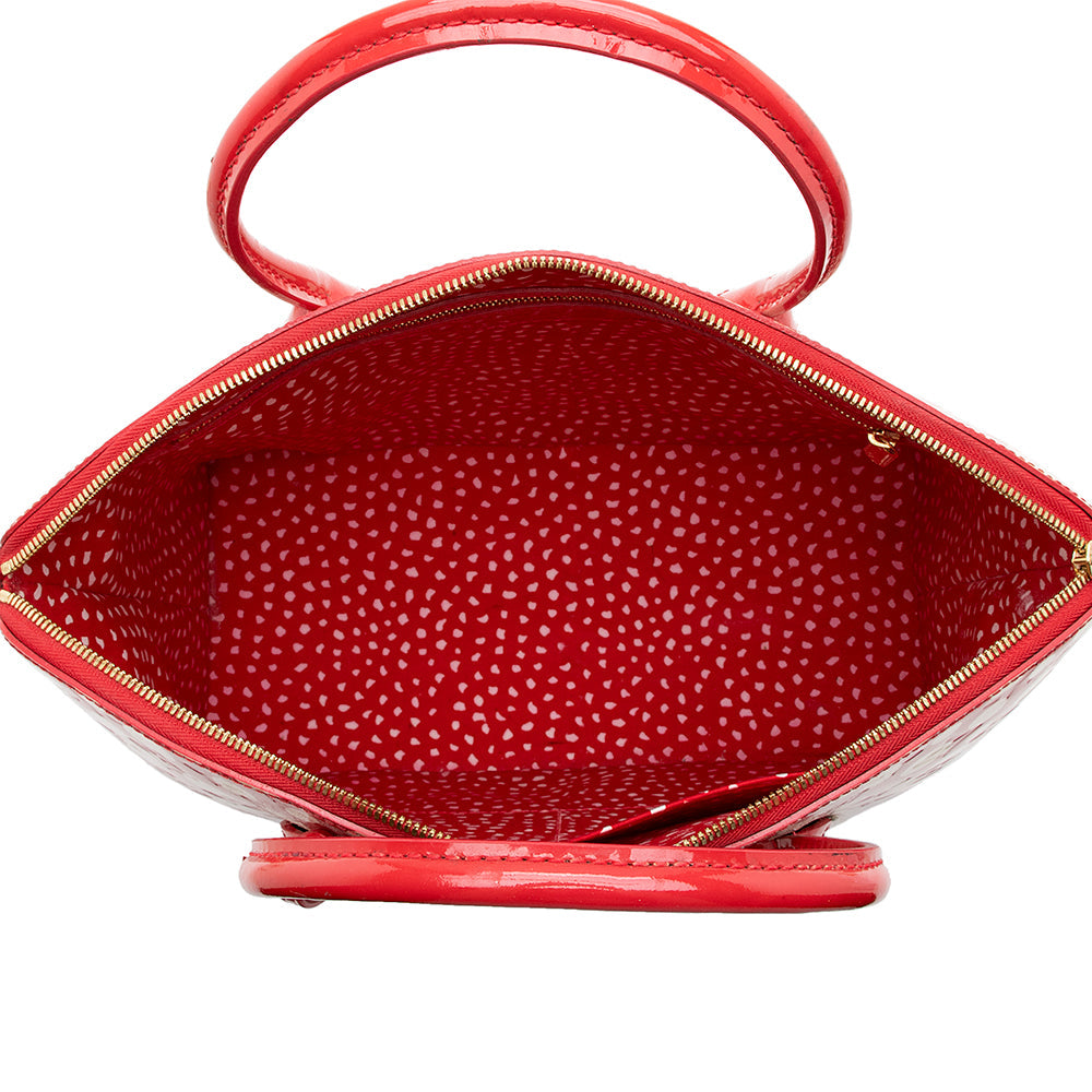 Louis Vuitton Limited Edition Monogram Vernis Dots Infinity Lockit MM Satchel (SHF-15344)