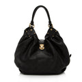 Louis Vuitton Mahina Leather L Hobo (SHF-15838)
