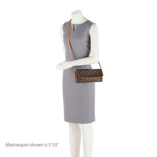 Louis Vuitton Vintage Monogram Canvas Pochette Twin GM Shoulder Bag (SHF-18399)