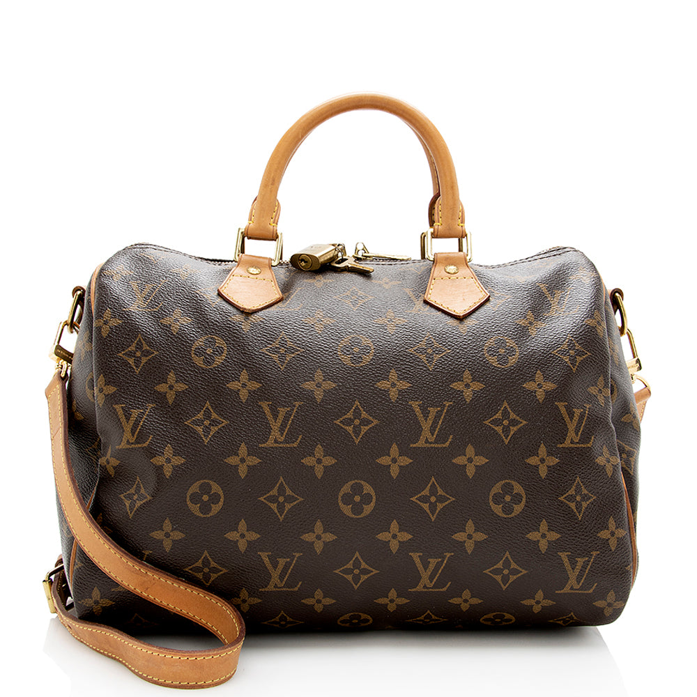 Louis Vuitton Monogram Canvas Speedy Bandouliere 30 Satchel (SHF-17837)