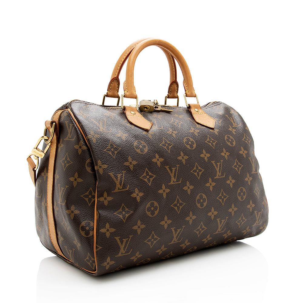 Louis Vuitton Monogram Canvas Speedy Bandouliere 30 Satchel (SHF-17837)