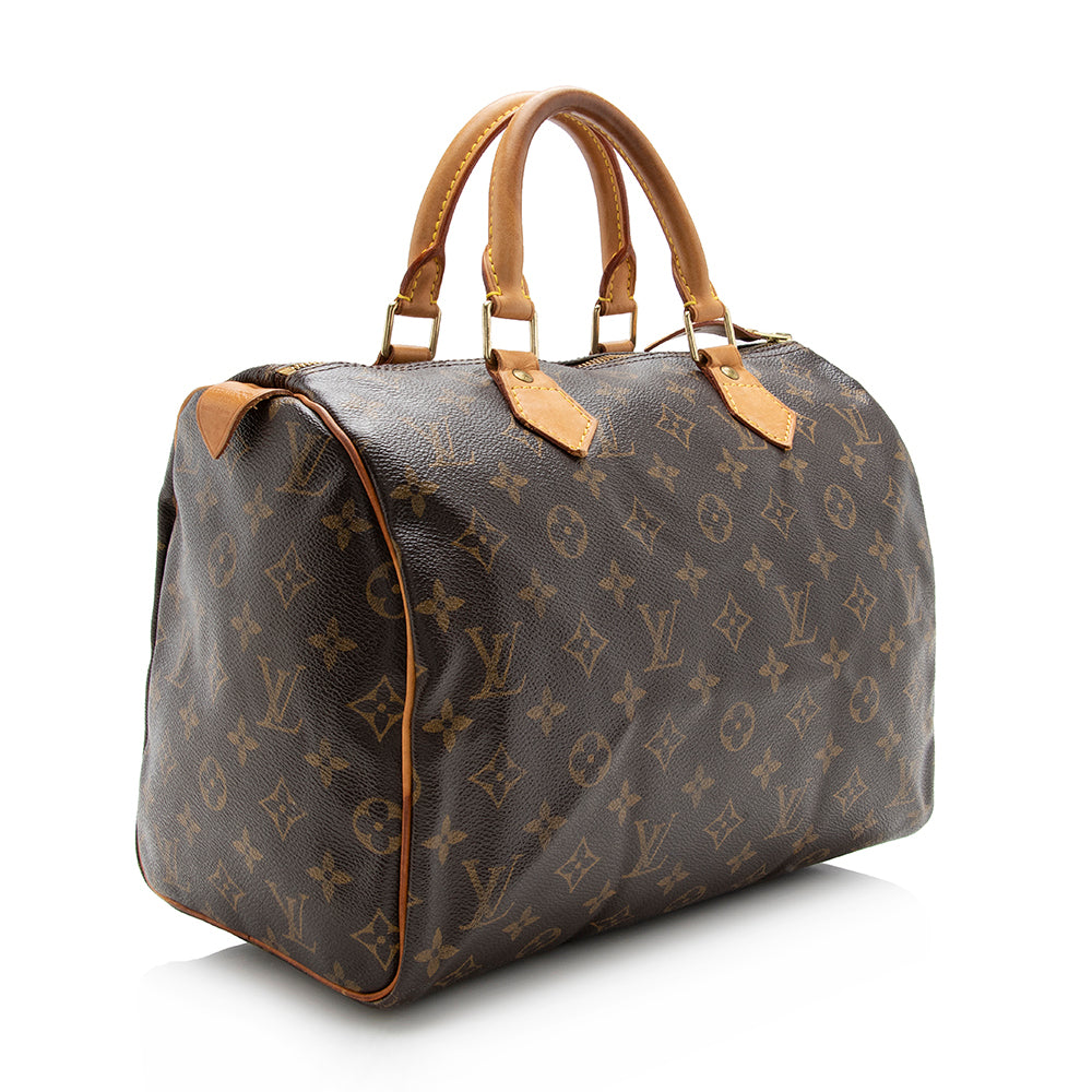 Louis Vuitton Monogram Canvas Speedy 30 Satchel (SHF-14234)