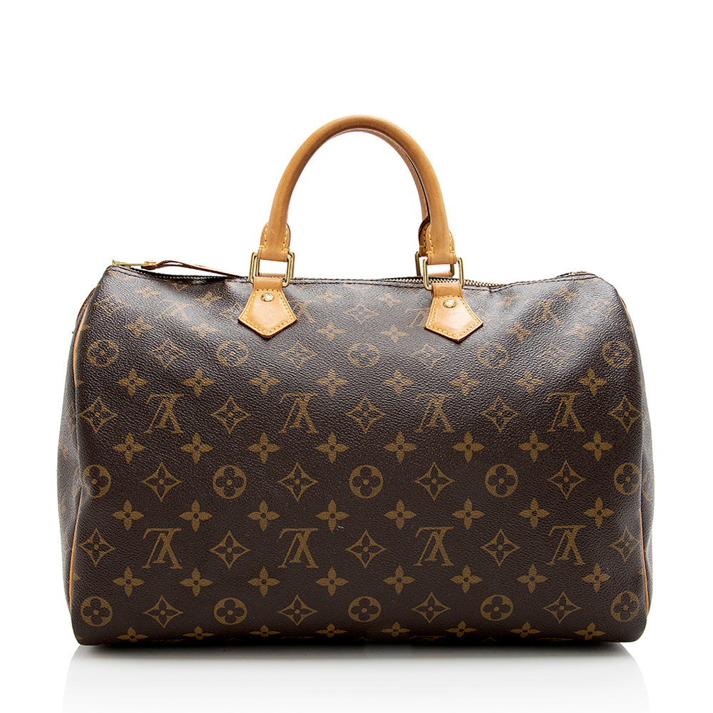 Louis Vuitton Monogram Canvas Speedy 35 Satchel (SHF-17836)